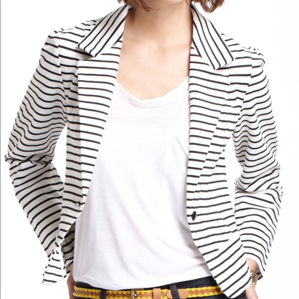 Anthropologie Cartonnier Striped Spinnaker Blazer